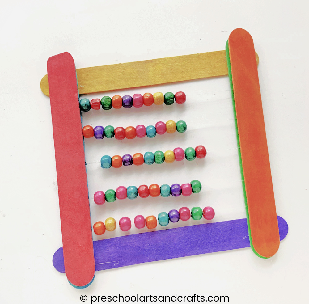 Abacus Popsicle Stick Craft for Kids